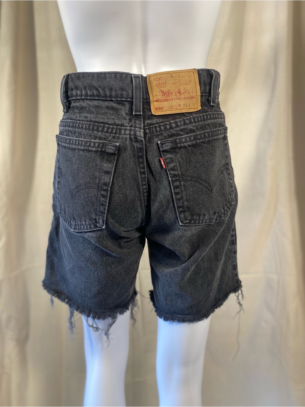 Vintage Levi’s 550 Black Denim Shorts